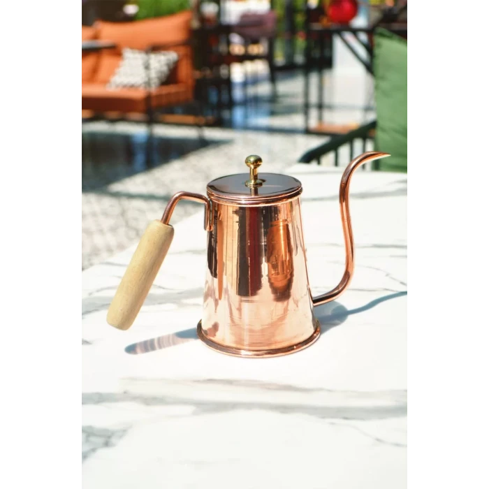 BAKIR DEMLİK MODERN KAHVE DEMLİĞİ MODEL BAKIR RENK