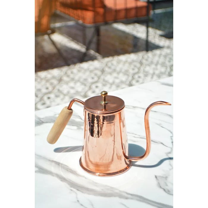 BAKIR DEMLİK MODERN KAHVE DEMLİĞİ MODEL BAKIR RENK