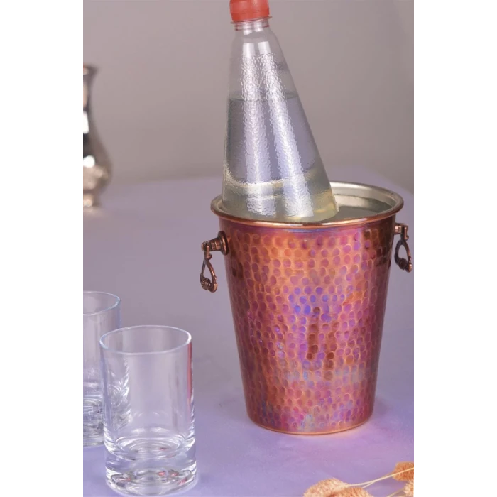 BAKIR BUZ KOVASI ÇEKİÇ DÖVMELİ OKSİTLİ RENK