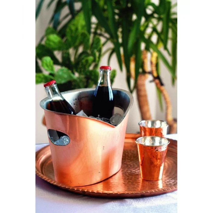 BAKIR BUZ KOVASI OVAL MODEL BAKIR RENK