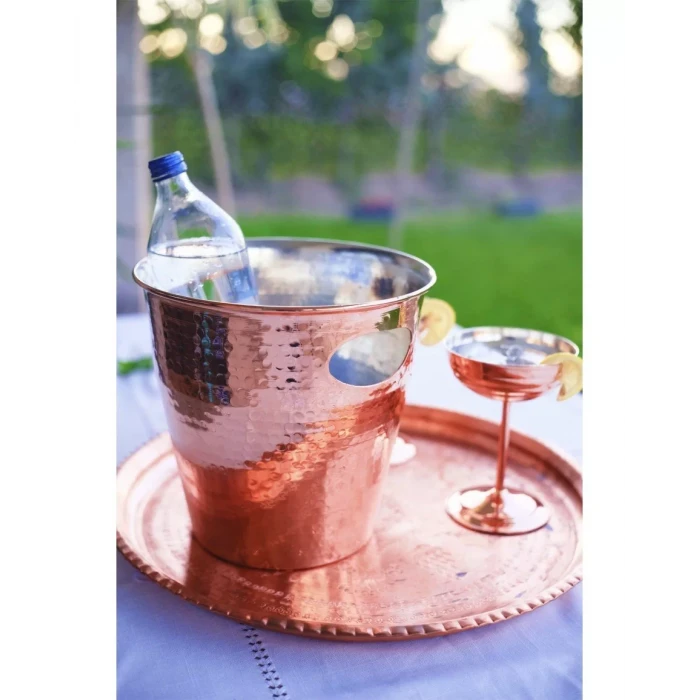 BAKIR BUZ KOVASI KESİK KULPLU MODEL BAKIR RENK