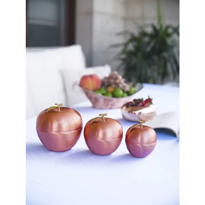BAKIR ELMA SETİ 3LÜ MAT BAKIR RENK