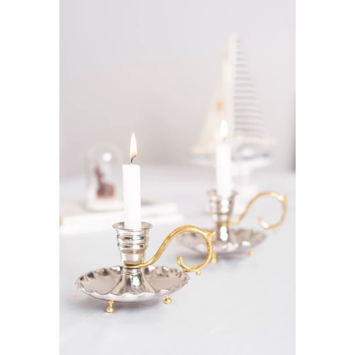 BAKIR EL ŞAMDANI FIRFIRLI MODEL GÜMÜŞ RENK (İKİLİ)