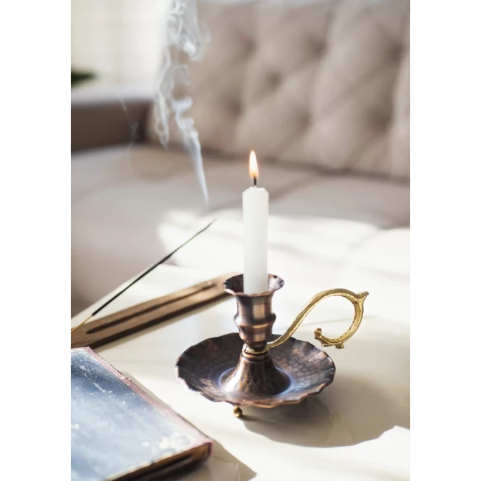 BAKIR EL ŞAMDANI FIRFIRLI MODEL OKSİTLİ KAHVE RENK (İKİLİ)