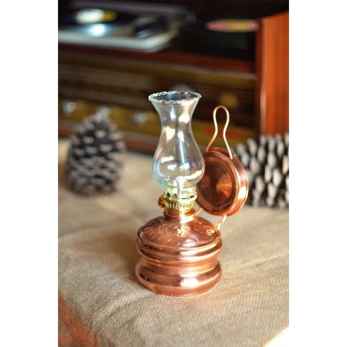 BAKIR GAZ LAMBASI KÜÇÜK BOY BAKIR RENK