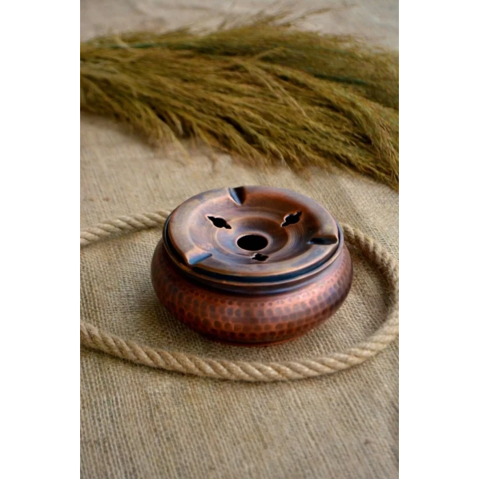 BAKIR KÜL TABLASI ÇEKİÇ DÖVMELİ OKSİT RENK