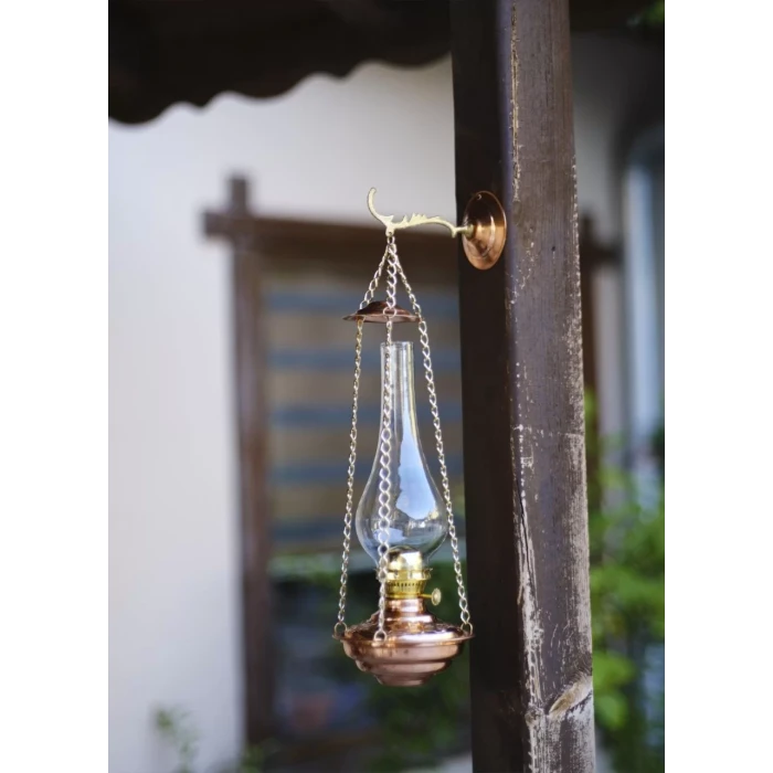 BAKIR GAZ LAMBASI ZİNCİRLİ MODEL BAKIR RENK