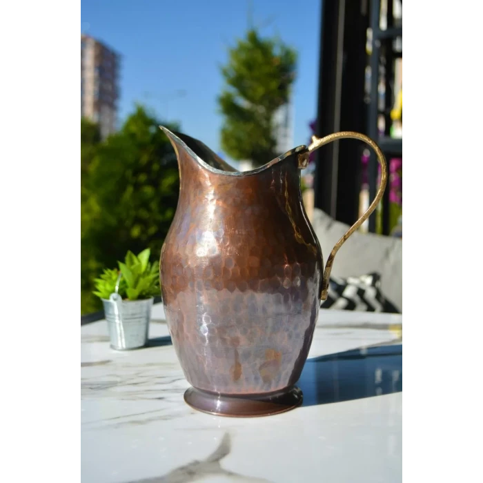 Bakır Sürahi Çekiç Dövme Antalya Model Oksit Renk