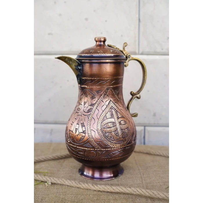 BAKIR SÜRAHİ KALEM İŞLEMELİ