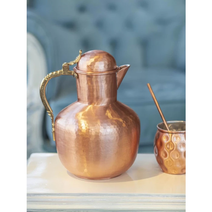 BAKIR SÜRAHİ OSMANLI MODEL MAT BAKIR RENK