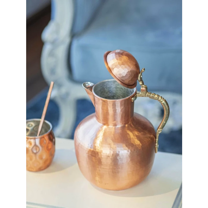 BAKIR SÜRAHİ OSMANLI MODEL MAT BAKIR RENK