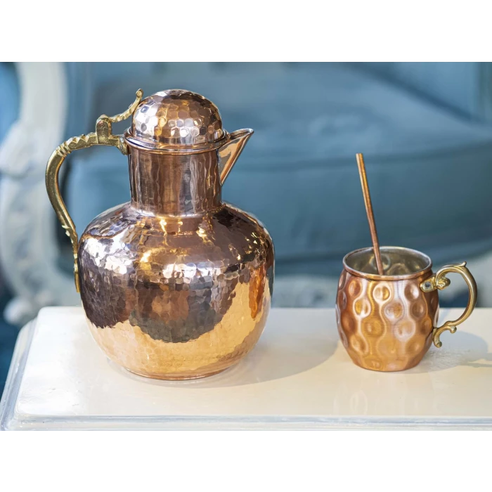 BAKIR SÜRAHİ OSMANLI MODEL BAKIR RENK