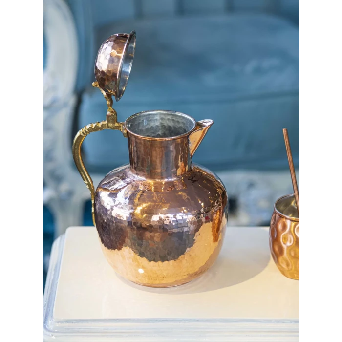 BAKIR SÜRAHİ OSMANLI MODEL BAKIR RENK