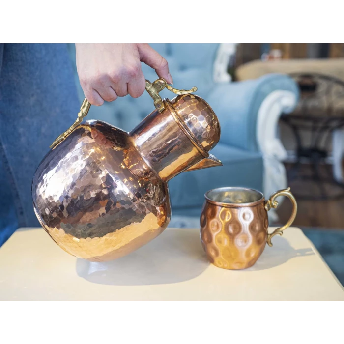 BAKIR SÜRAHİ OSMANLI MODEL BAKIR RENK