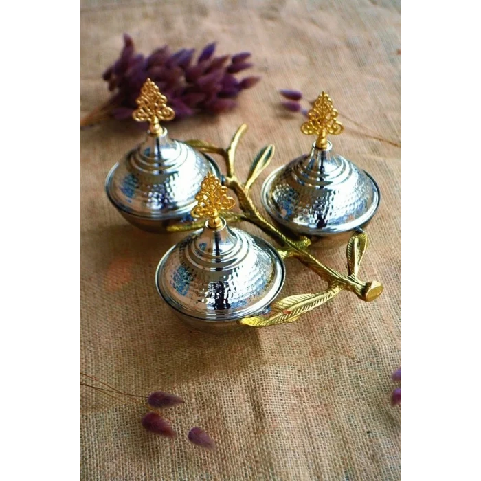 BAKIR ÇEREZLİK 3LÜ DAL MODEL NİKEL KAPLAMA