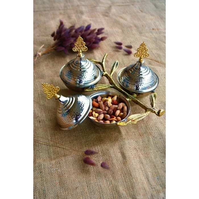 BAKIR ÇEREZLİK 3LÜ DAL MODEL NİKEL KAPLAMA