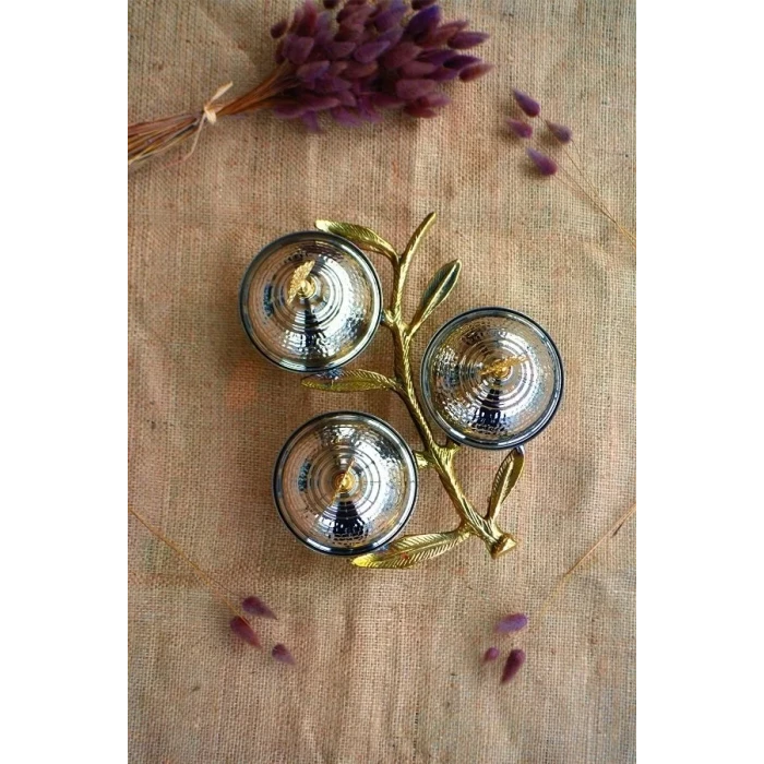 BAKIR ÇEREZLİK 3LÜ DAL MODEL NİKEL KAPLAMA