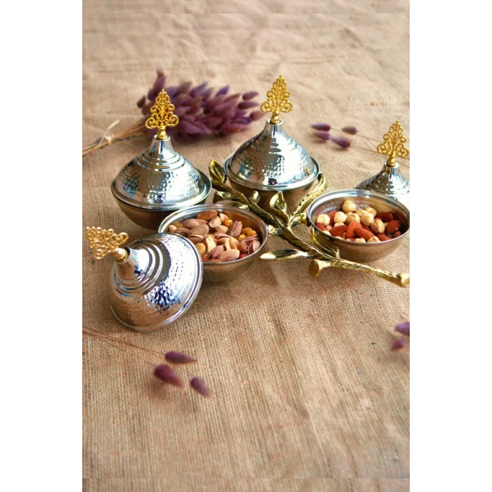 BAKIR ÇEREZLİK 4LÜ DAL MODEL NİKEL KAPLAMA