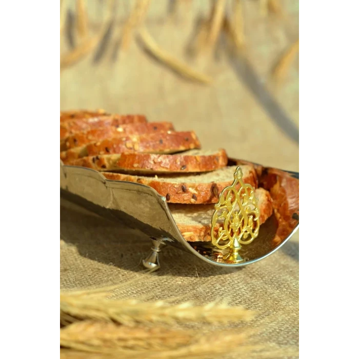 BAKIR EKMEKLİK 25CM NİKEL KAPLAMA