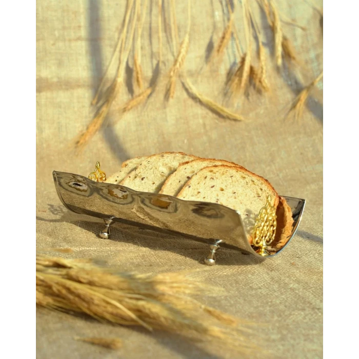 BAKIR EKMEKLİK 25CM NİKEL KAPLAMA