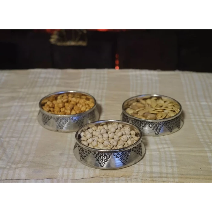 BAKIR ÇEREZLİK ÜZÜM DESENLİ MODEL 3LÜ