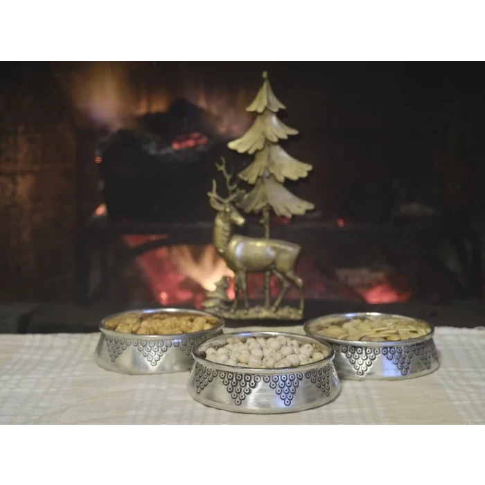 BAKIR ÇEREZLİK ÜZÜM DESENLİ MODEL 3LÜ