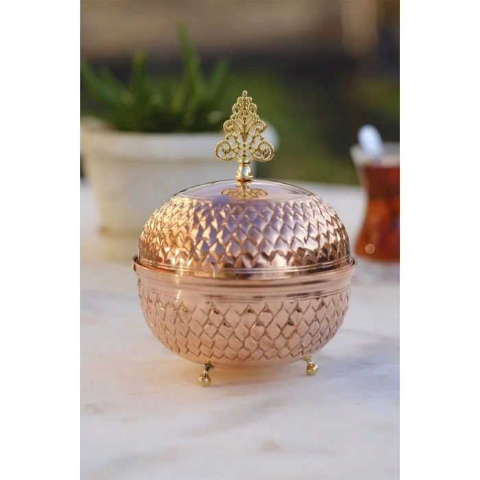 BAKIR ŞEKERLİK PETEKLİ YUVARLAK MODEL PARLAK