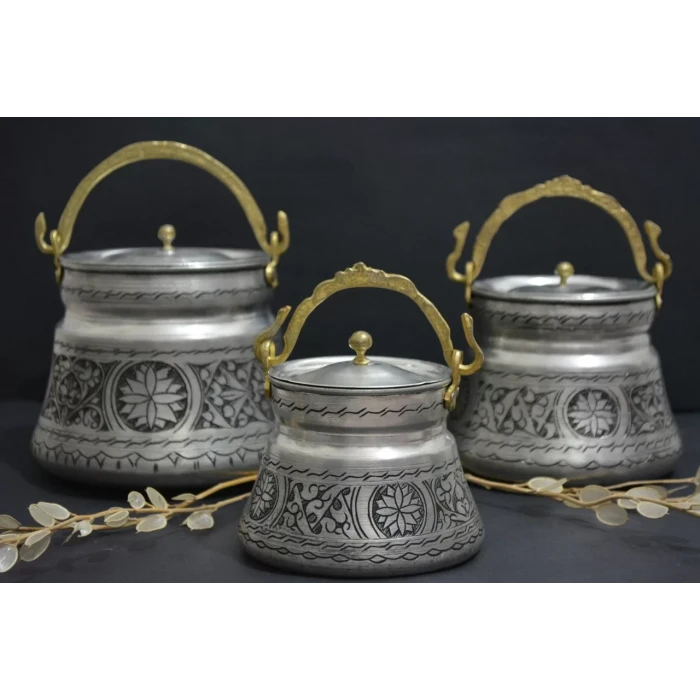 BAKIR BAKRAÇ OYMA NAKIŞLI 500 ML (İÇ-DIŞ KALAYLI)