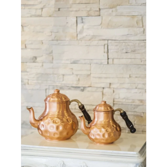 BAKIR ÇAYDANLIK GAMZELİ MODEL MAT BAKIR RENK