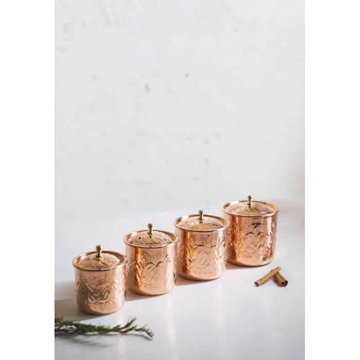 BAKIR BAHARAT TAKIMI DESEN KAKMALI MODEL BAKIR RENK (4LÜ)