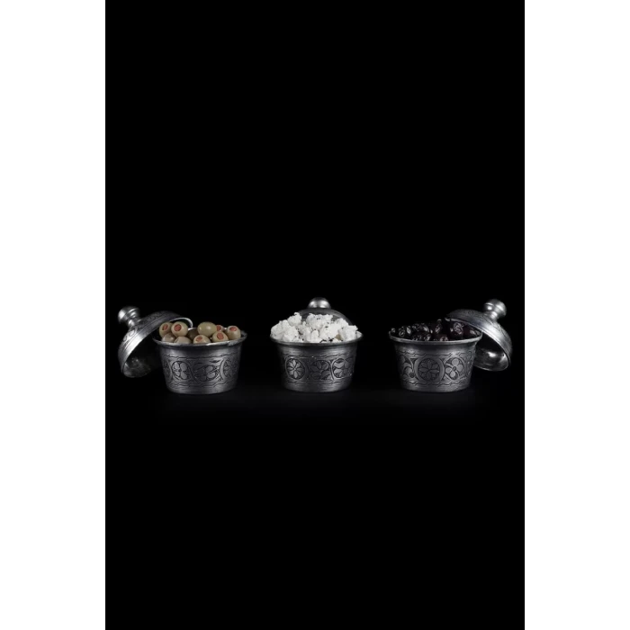 BAKIR BAHARAT TAKIMI KUBBELİ MODEL OYMA NAKIŞLI (3LÜ)