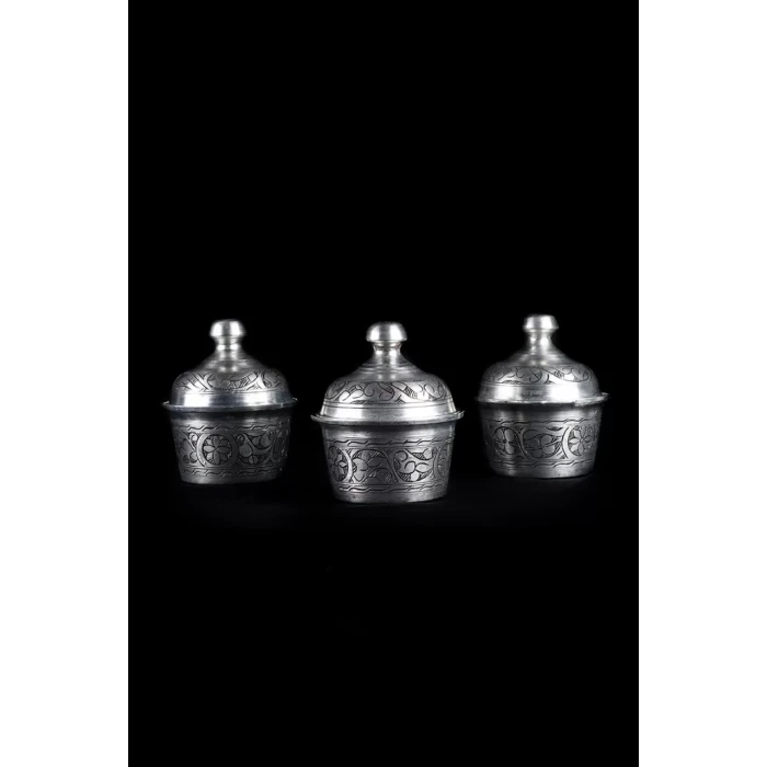 BAKIR BAHARAT TAKIMI KUBBELİ MODEL OYMA NAKIŞLI (3LÜ)