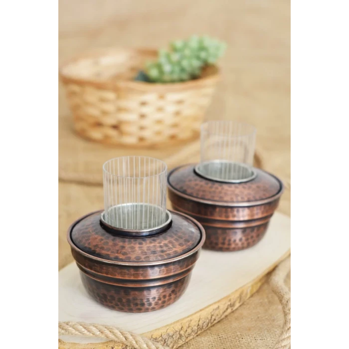 Bakır Ehlikeyf Kapaklı 2li Oksit Renk