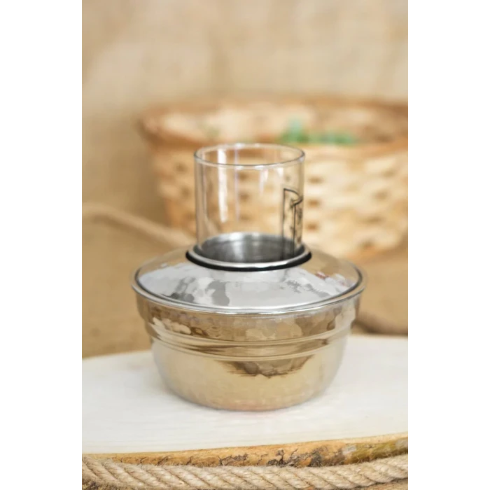 Bakır Ehlikeyf Kapaklı Gümüş Renk