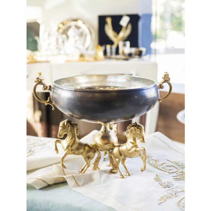 BAKIR ÇANAK ÖZEL TASARIM AT FİGÜRLÜ