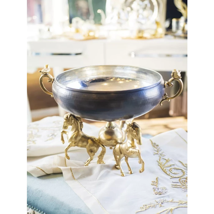 BAKIR ÇANAK ÖZEL TASARIM AT FİGÜRLÜ