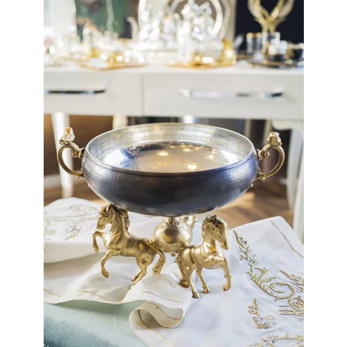 BAKIR ÇANAK ÖZEL TASARIM AT FİGÜRLÜ