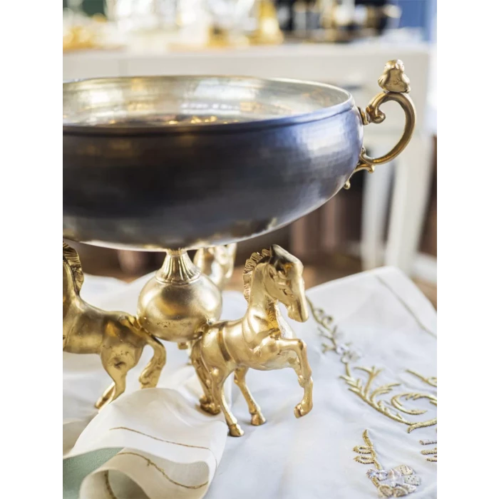 BAKIR ÇANAK ÖZEL TASARIM AT FİGÜRLÜ