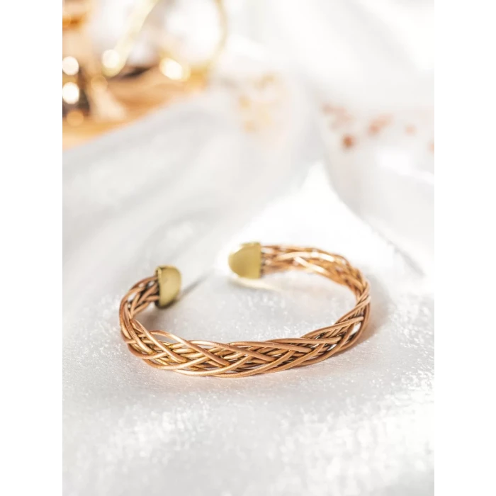 Bakır Bileklik Petra Mat Bakır Renk