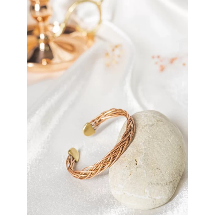 Bakır Bileklik Petra Mat Bakır Renk