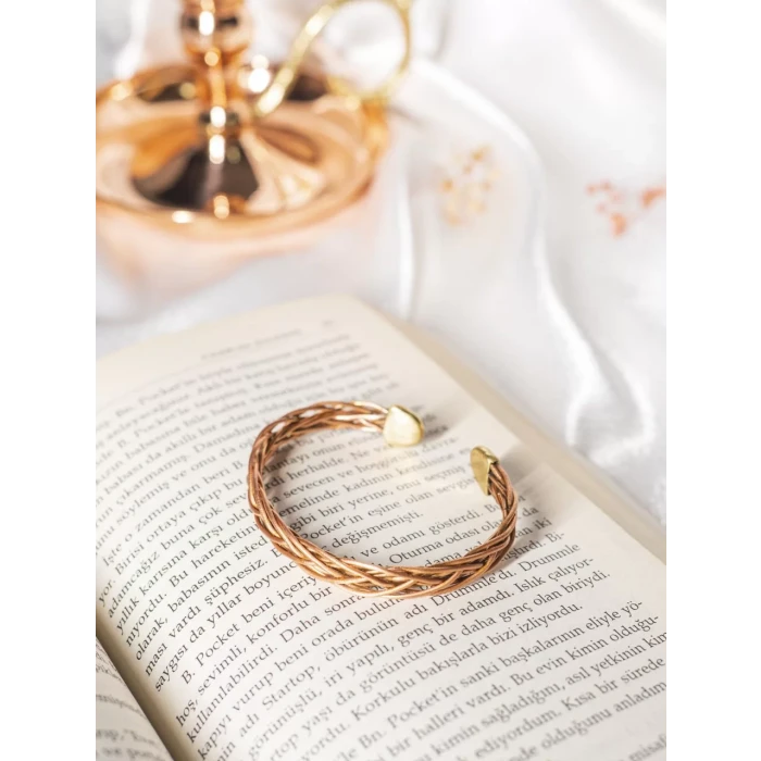 Bakır Bileklik Petra Mat Bakır Renk