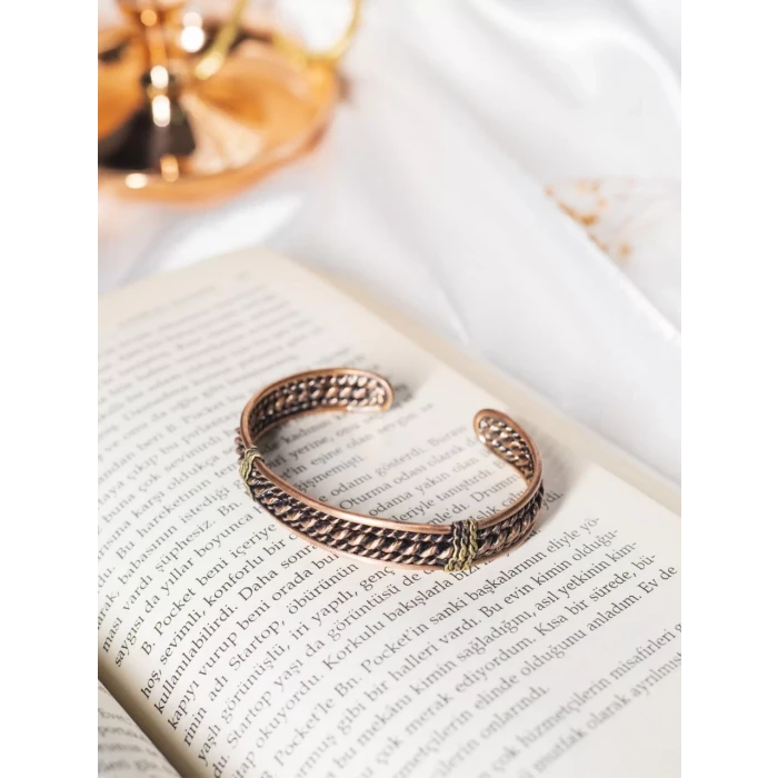 Bakır Bileklik Acacia Oksit Renk