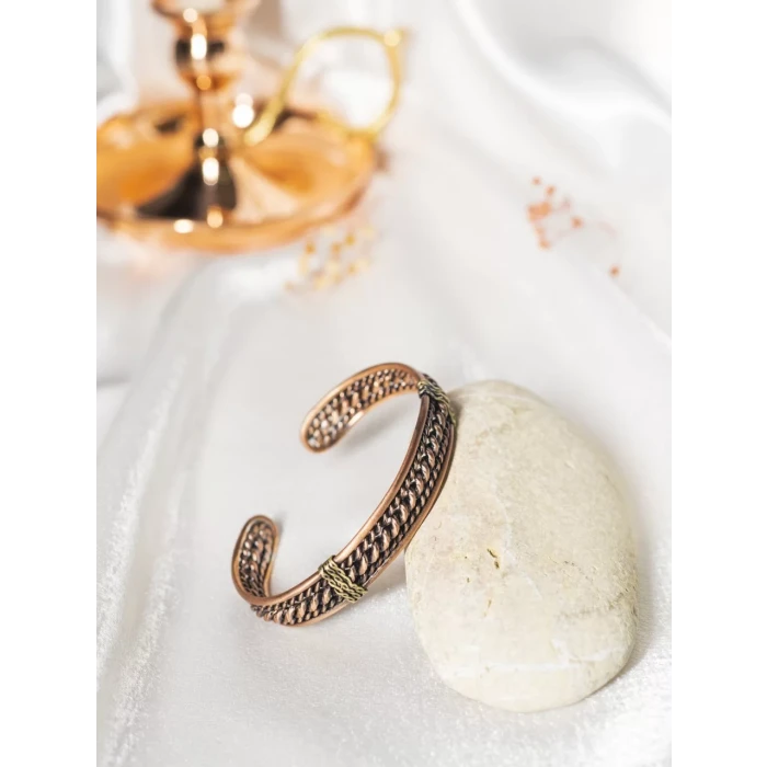 Bakır Bileklik Acacia Oksit Renk