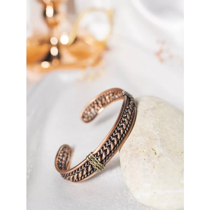 Bakır Bileklik Acacia Oksit Renk