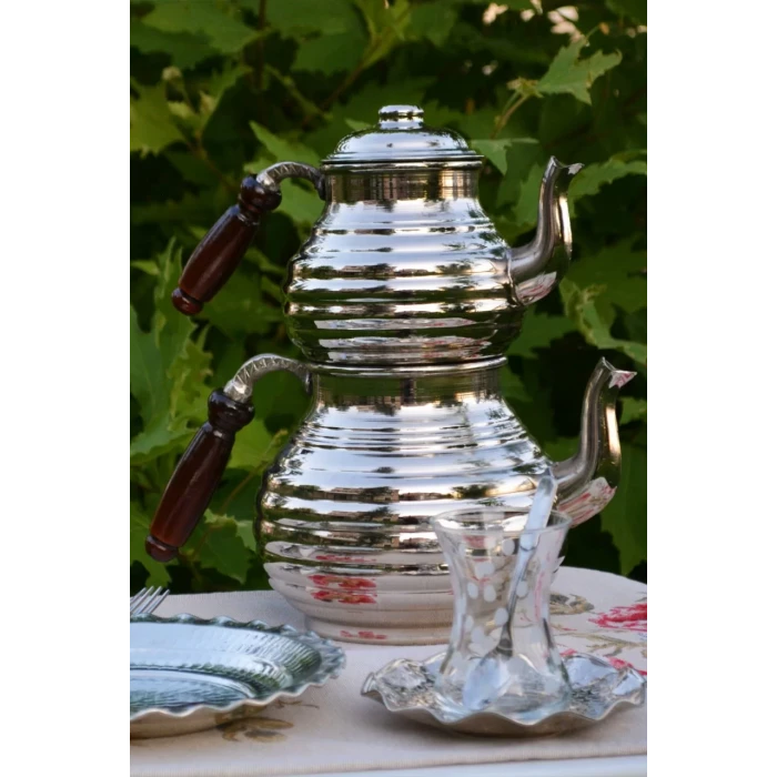 BAKIR ÇAYDANLIK DİLİMLİ MODEL GÜMÜŞ RENK