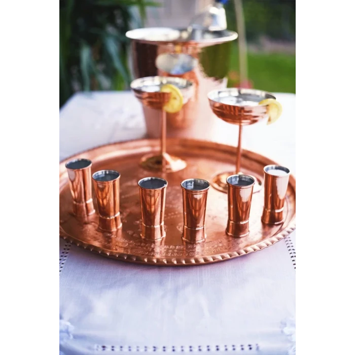 BAKIR SHOT BARDAĞI / BAKIR JIGGER 6LI SET