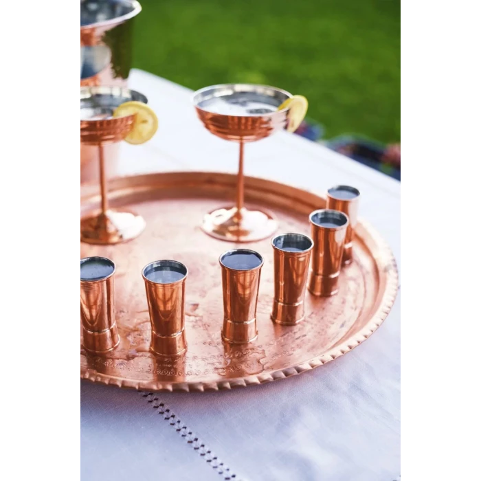 BAKIR SHOT BARDAĞI / BAKIR JIGGER 6LI SET