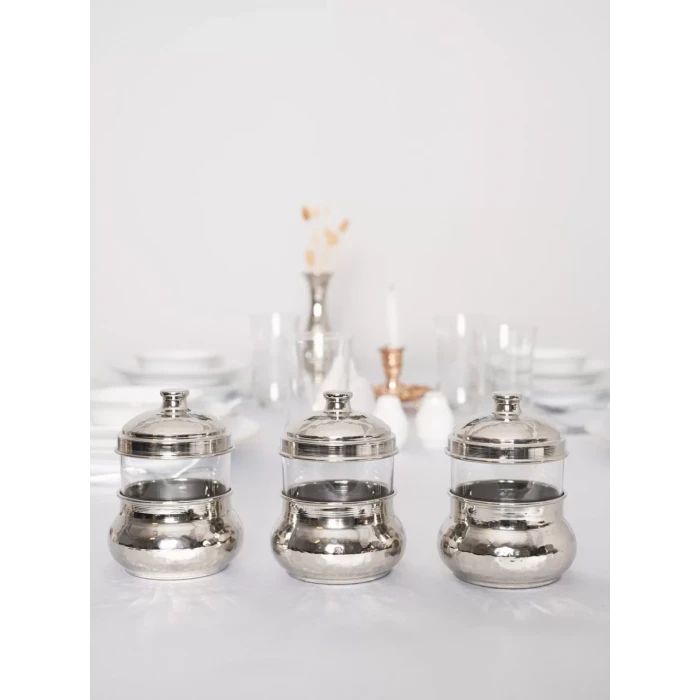 BAKIR BAHARATLIK CAMLI HAZNELİ MİNİ BOY 3LÜ SET