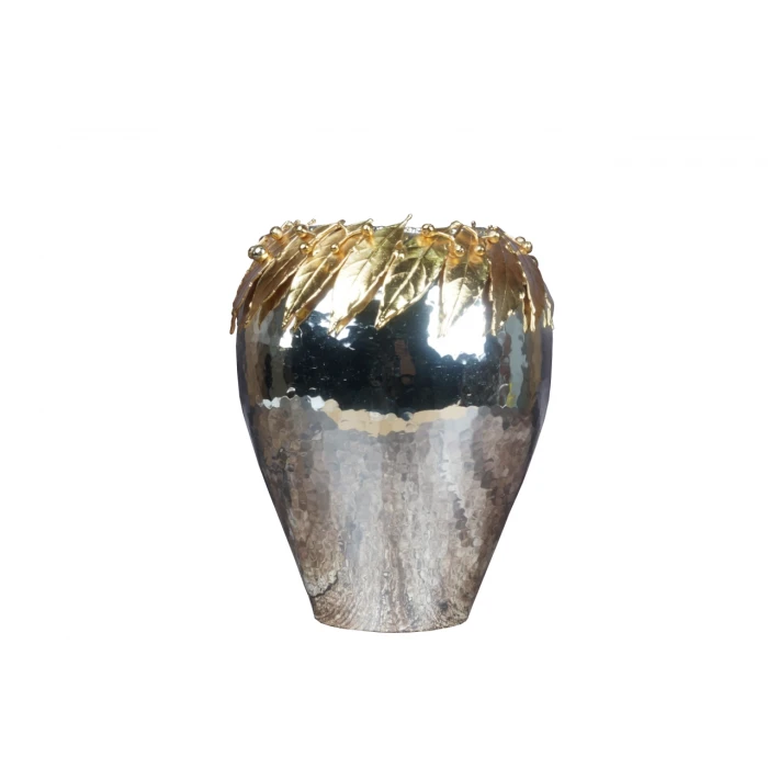 GÜMÜŞ KAPLAMA VAZO SIRA YAPRAKLI MODEL