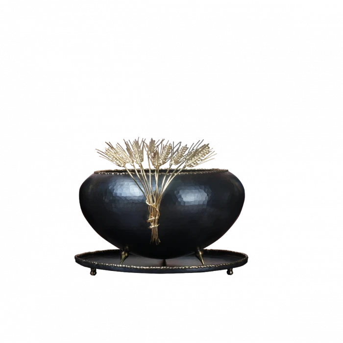 BAKIR ÇANAK BAŞAK DETAYLI ERİTMELİ MODEL